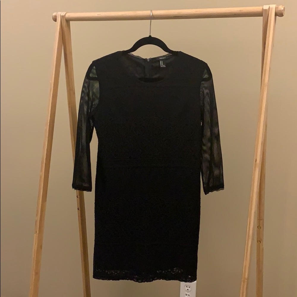 Forever 21 Crochet Detail 3/4 Sleeve Dress Size M